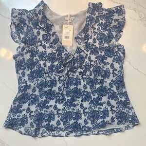 Rails Blue Floral Blouse
